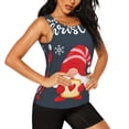 thumbnail image 2 of Salouo Three Cute Christmas Gnomes Pattern Workout Tank Tops for Women,Gym Exercise Sleeveless Running Loose Athletic Top Fit Yoga Tops Active Shirts-X-Large, 2 of 7