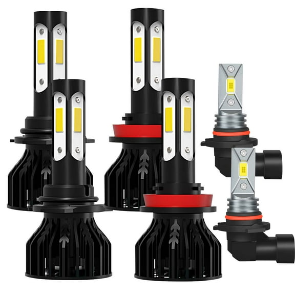 FZPJJNB For Chevrolet Malibu 2013-2014 6x 9005 H11 LED Headlight Bulbs Hi/Low Beam 9005 Fog Light