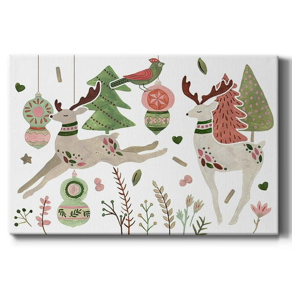 Reindeer Wishes Collection A- Gallery Wrapped Canvas