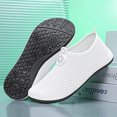 thumbnail image 5 of Unisex Solid Color Water Shoes Flat Breathable Lightweight Wading Shoes Quick Drying Non Slip Sneakers White Size 7, 5 of 6