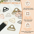 thumbnail image 3 of Uxcell Triangle Buckle Adjuster, Triangle D Ring Metal Buckles with Bar Swivel Clip for Bag Straps Webbing Dog Tag Clip Blcak/Bronze 1.5 Inch, 3 of 7