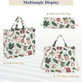 thumbnail image 6 of FORMRS Womens Corduroy Tote Bag Crossbody Shoulder Handbag with Pocket, White Christmas Holly, 6 of 7