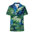 thumbnail image 6 of Hawaiian Shirts for Women Basic Collared Tee Shirt Coconut Palm Hawaii Style Tunic Blouses Button Down Short Sleeve Blouses Summer Beach Shirt Tropical Shirts Loose Flowy Cardigan, 6 of 6