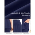 thumbnail image 5 of SHOWMALL Women's Plus Size Summer Outfits 2 Piece Sets Lightweight Short Sleeve Top & Pants for Vacation Navy Blue 1X, 5 of 9