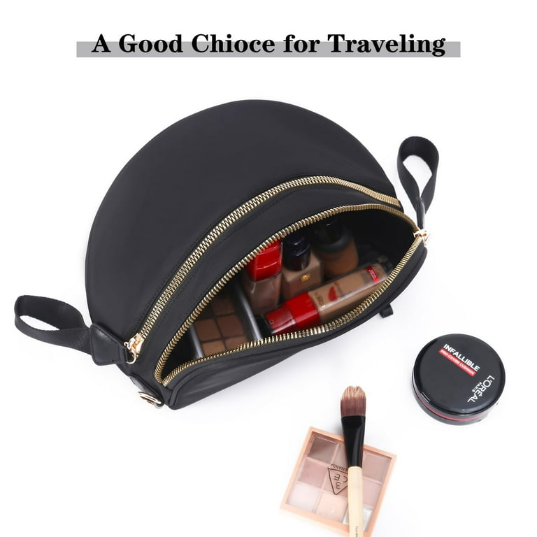 Women's Crossbody Sling Bag – Large Fanny Pack, Water-Resistant Nylon, Adjustable Strap (Black)