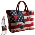 thumbnail image 2 of Dwellin Quilted Small Tote Bag for Women Lightweight Floral Shoulder Handbag Soft College Travel Work Top Handle Satchel Everyday Purse, 2 of 8