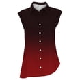 thumbnail image 5 of Duoif Vest Tops for Women Cotton Linen Shirts for Women Sleeveless Collared Tops Oversized Button up Blouses Work Shirts Casual Summer Tshirt Womens Tops Red M, 5 of 5