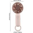 thumbnail image 4 of Hand Held Fans, Usb Fan Mini Handheld Fan 500mah Portable Rechargeable Cooling Fan With Carabiner Base (pink) (1pc), 4 of 5