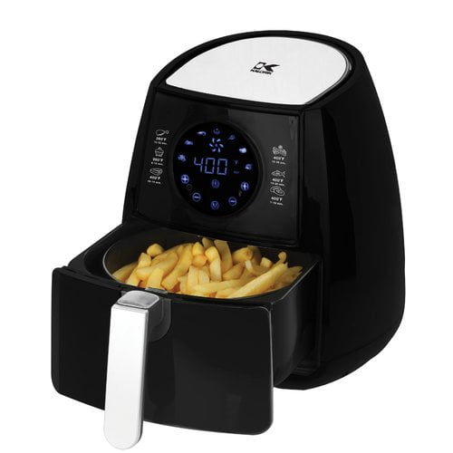 Kalorik 3.2 Quart Digital Air Fryer with Egg Poacher, Black Walmart