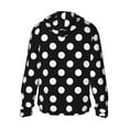 thumbnail image 3 of Sigee Black and White Polka Dot Print UPF50+ Men's Sun Protection Hoodie Shirt SPF UV Shirt Long Sleeve Fishing Outdoor Lightweight, S-3XL, 3 of 9
