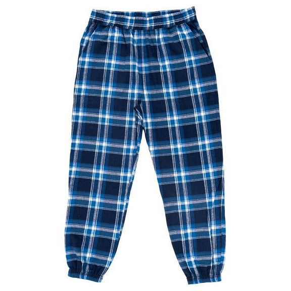 Burnside Mens Flannel Jogger, 2XL, Black-White