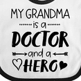 thumbnail image 4 of Inktastic My Grandma is a Doctor and a Hero Boys or Girls Baby Bib, 4 of 4
