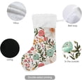 thumbnail image 3 of Coolnut 17.7 Inch Christmas Stockings, 1 PCS Oriental Flowers Pattern Presonalized Large Stocking Sock for Family Holiday Xmas Party Decorations, 3 of 7