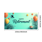 LUUFILx Retirement Backdrop Banner Blue Balloons Stars Decoration Party Supplies Celebration Background Happy Retirement New Journey Photography Props Decorations