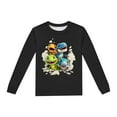 thumbnail image 5 of Pyjama Garçon Tout-Petit Imprimé Dinosaure Col Rond Manches Longues Haut Pantalon Ensemble de Pyjama 2 Pcs Printemps Automne Pyjama Tout-Petit Noir 2 Ans-3 Ans, 5 of 5