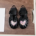 thumbnail image 2 of KVPLBQFD Girls Fisherman Sandals Retro Flower Cutout Jelly Sandals for Kids Close Toe Adjustable Buckles Beach Shoes Toddler Fashion Summer Shoes, 2 of 4
