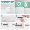 thumbnail image 5 of No Hook Shower Curtain, Christmas Teal Green Shower Curtains for Bathroom with See Through Top Window, Winter Xmas Tree Red Truck Snowflakes Waterproof & Washable Bath Curtain Stall 48"x72", 5 of 9