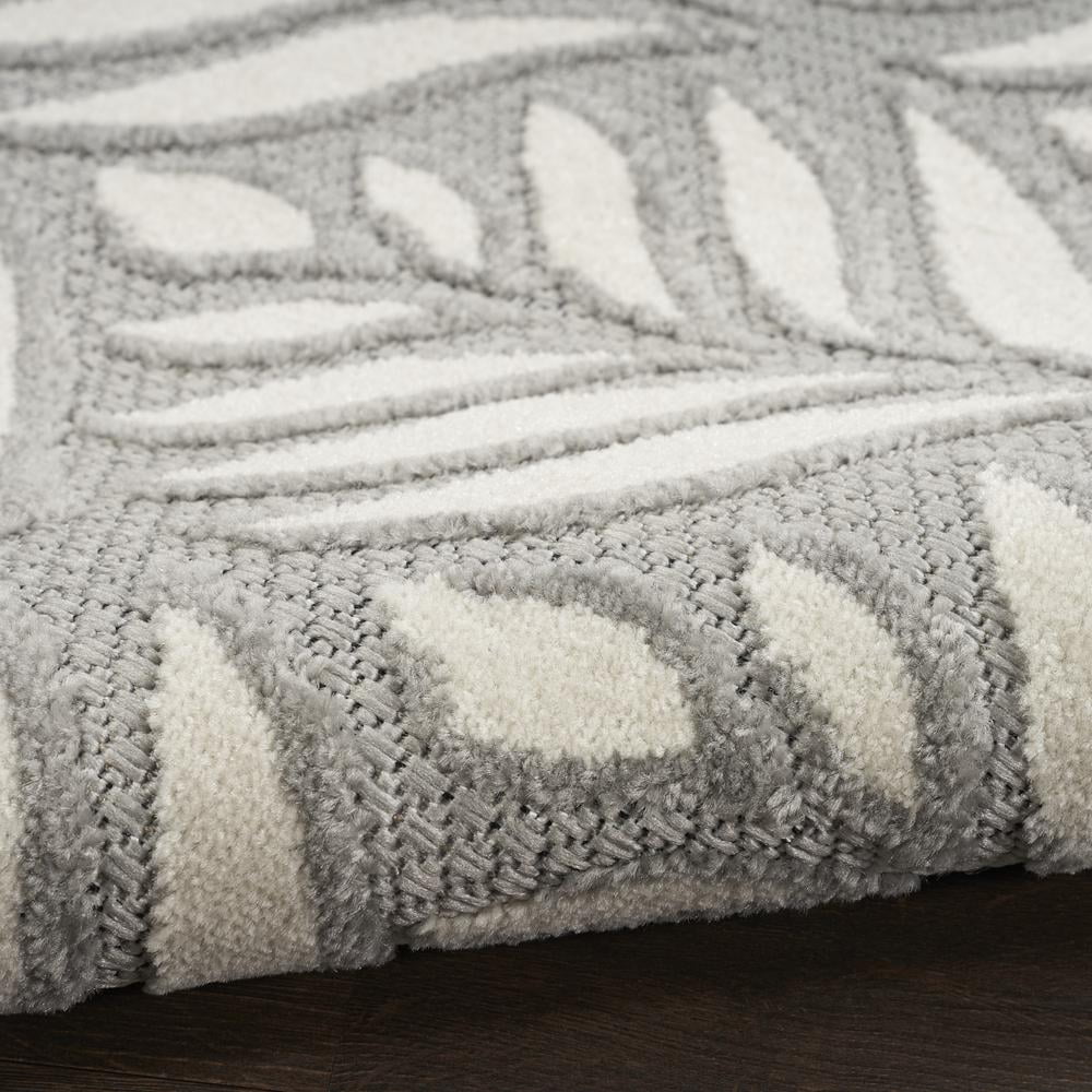 Nourison Aloha Indoor/Outdoor Grey 6' x 9' Area Rug, (6x9)