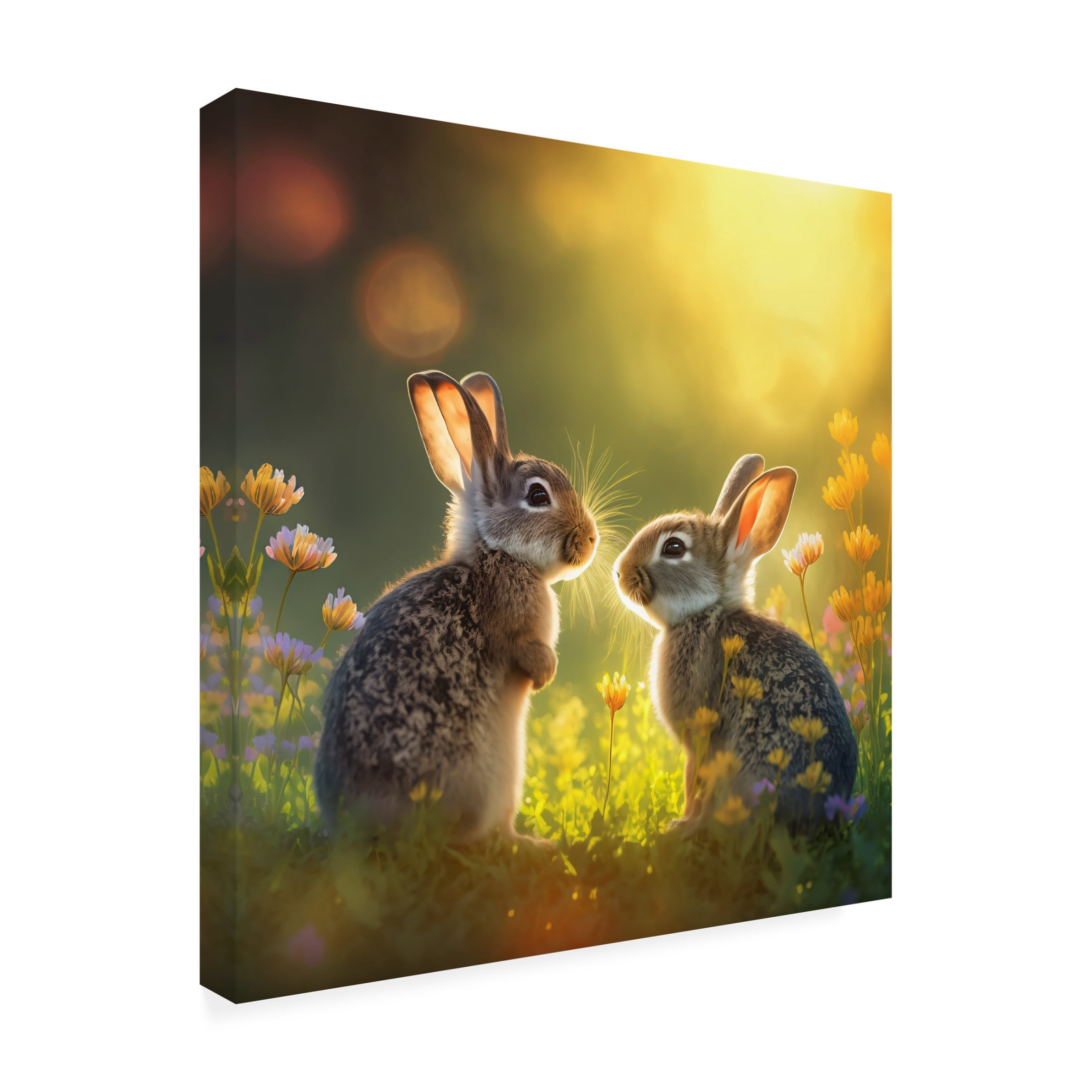 Canvas Wall Art - Ray Heere 'Woodland Animals 34' Wall Art for Living Room, Bedroom, or Office Décor by Trademark Fine Art - 18 x 18 Inches