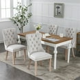 thumbnail image 4 of Miniyam Dining Chair Set of 2, High-end Tufted Contemporary Flax Upholstered, Beige, 4 of 8