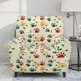 thumbnail image 2 of FKELYI Colorful Dog Paw Love Print Anti-Dust Recliner Slipcover 4 Pcs Reclining Chair Cover Furniture Protector for Single Seat Lounge Armchair Covers for Bedroom Decor, 2 of 7