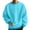 Sky Blue, variant on Kureaily Hoodless Sweatshirt Fleece Pullover Long Sleeve Crewneck Casual Athletic Top For Streetwear Gym Workout Comfortable Mens Hooded Sweatshirt
