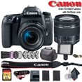 thumbnail image 1 of Canon EOS 77D DSLR Camera +18-55mm Lens (Intl Model) (1892C016) W/Bag, Extra Bat, 1 of 6