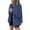 Blue, variant on Lindreshi Shackets for Women 2023 with Pockets Women Sexy Pocket Color Block Crop Workout Long Sleeve Turtleneck Jaket Shaket Casual Blouse Coat Tops Outwears