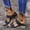 Blue, variant on Hoshose Women Vintage Floral Wedge Sandals Beach Shoes for Summer Non-Slip Arch Support Breathable Open-Toe Design