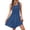 Dark Blue, variant on Dresses for Women Fashion Button Down Sundresses Babydoll Dress Elegant Twist Button Front a Line Beach Boho Dresses Crew Neck Sleeveless Cocktail Dresses 2026 Summer Wine L