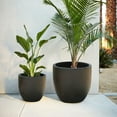 thumbnail image 4 of Black MgO Round 12.2in. H Outdoor Planter, 4 of 8