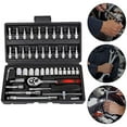 thumbnail image 2 of 46 Piece Socket Wrench Set Car Repair Tool Socket Car Parts Toolbox Set, 2 of 10