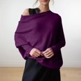 thumbnail image 4 of Women's Boat Neck Pullover Sweater 2025 Spring Soft Knit Loose Fit Long Sleeve Comfortable Casual Tunic Top, 4 of 4