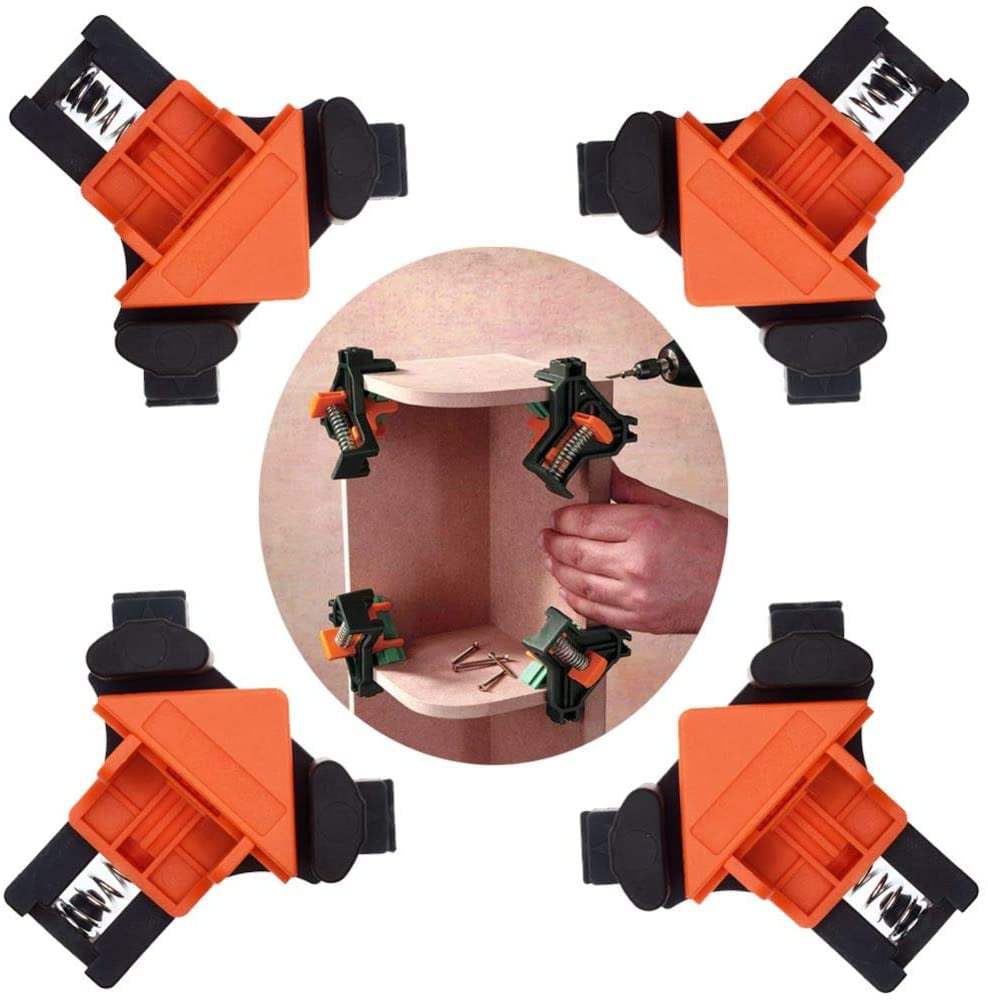 Making Cabinets Fixed Adjustable Right Angle Clip Right Angle Clip Fixer,90 Degree Right Angle Clamp,For Welding Drilling Wood-Working 