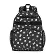 thumbnail image 1 of Dark Celestial Students Backpack with Gothic Moon and Starry Night Print, Cosmic Astronomical Design, Adjustable Straps and Water-resistant for Everyday Use, 1 of 5