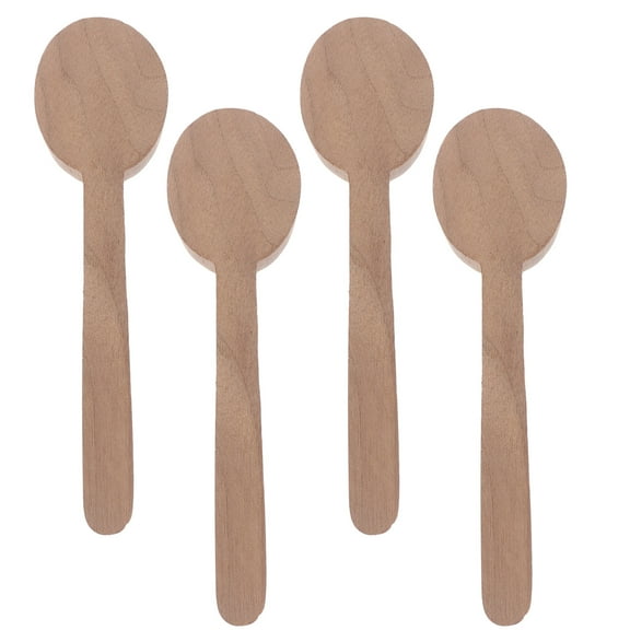Unfinished Wooden Spoon Handmade Spoons Sugar Making Materials Carving Manual Beech