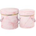thumbnail image 2 of Valentines Flowers Box Handheld present Boxes Pink Color Round Cylinder Shape Flower Storage For Couples 2Pcs, 2 of 5