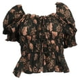 thumbnail image 1 of Pre-Owned Ulla Johnson Printed gathered Blouse in Black Cotton, 1 of 2