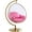 Pink and Gold, variant on Pemberly Row Fabric Acrylic Swing Bubble Accent Chair in Black