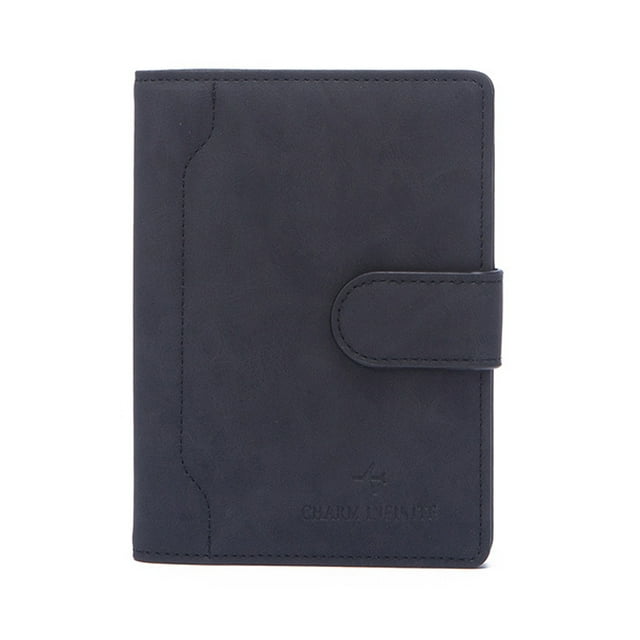 Funda para pasaporte, cartera, bloqueo RFID, tarjetero de cuero, accesorios de viaje para mujeres y hombres