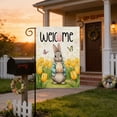 thumbnail image 6 of Welcome Easter Garden Flag 18x12 Inch 18x12 Inch Easter Bunny Spring Yard Flag Banners,Double-Sided Burlaps For Easter Basket Fillers Farmhouse Spring Outdoor Patio Home Party Decorations, 6 of 7