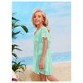thumbnail image 4 of Vestido de playa SOLY HUX para niña con cuello en V, color verde, talla 140, 4 of 6