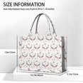 thumbnail image 3 of Large Capacity Tote Bag,White Deer Antler Flower Pattern Handbag Fashion Luxury Tote Bag,15.7"x13"x 5.1" Inches,Laptop Compatible, 3 of 6