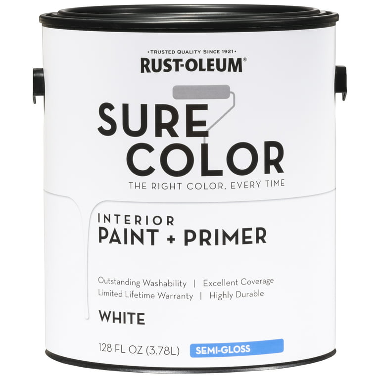Rust-Oleum Sure Color Eggshell White Interior Wall Paint and Primer, Gallon  - Gillman Home Center