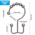 thumbnail image 7 of Shower Curtain Hooks Rings, Rust Resistant Metal Double Glide Shower Hooks Rings for Bathroom Shower Rods Curtains, Set of 12 Hooks, 7 of 7