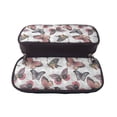 thumbnail image 5 of Lsque Vintage Butterflies Printed Big Capacity PU Leather Pencil Case Large Pencil Pouch Stationery Pen Bag Pencil Holder for Teen, 5 of 6