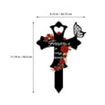 thumbnail image 6 of Metal Cross Garden Stake Grave Cemetery Decoration Cemetery Memorial Cross Stake, 6 of 6