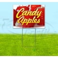 thumbnail image 1 of Candy Apples (18" x 24") Yard Sign, Includes Metal Step Stake, 1 of 6