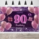 thumbnail image 1 of Decoraciones De Cumpleaños Número 90 Para Niñas, Cartel De Feliz Cumpleaños Imisi, Decoraciones Rosas Para Una Fiesta De Cumpleaños, Telón De Fondo Para Mujeres, 1 of 5