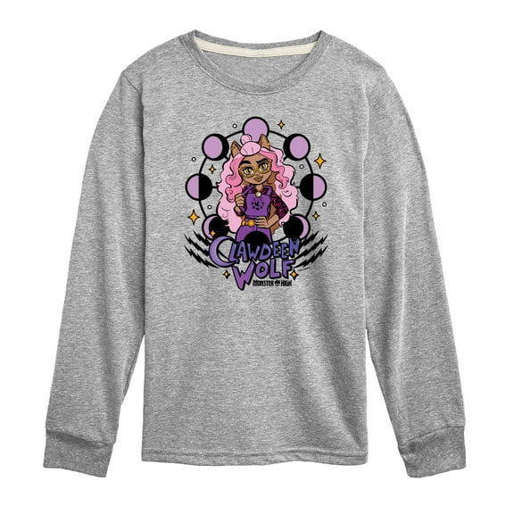Monster High - Clawdeen Wolf - Toddler And Youth Long Sleeve Graphic T-Shirt